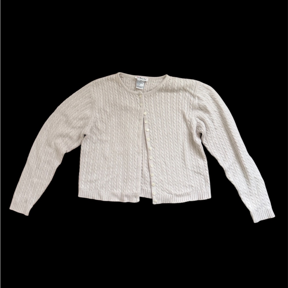 Vintage Talbots Off-White Cable Knit Sweater